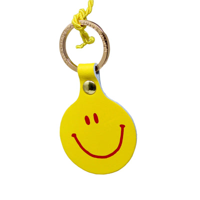 Feeling Lush Smilie Face Key Fob - Yellow