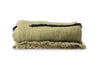 soft woven throw pistachio with black tufted lines (130x170)
