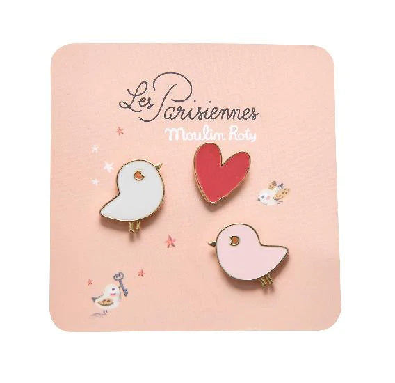 Moulin Roty - Set of 3 Bird Pins