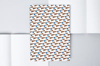 Limited Edition - A5 Layflat Daily Planner - Enid print in Brown/Blue