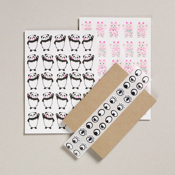 Petra Boasa - Writing Paper Set - Pandas & Lucky Cats