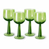 HKliving - The Emeralds: Wine Glass Tall, Lime Green (set of 4)