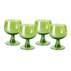 The Emeralds: Wine Glass Low Lime Green (set of 4)