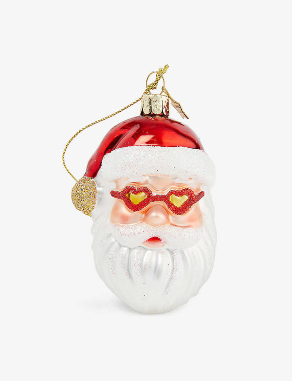 Ornament Glass Red Santa / heart glasses