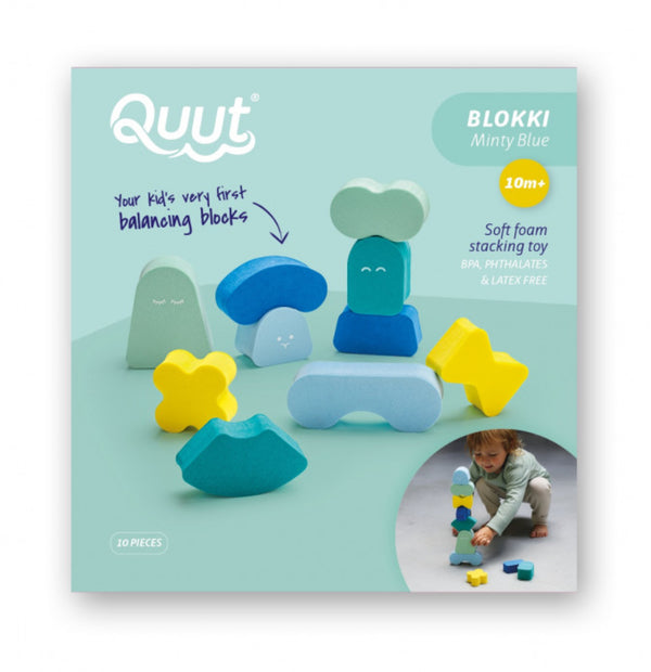 Quut Blokki Balancing Shapes - Minty Blue