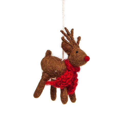 Standing Reindeer - Brown + White - Decoration