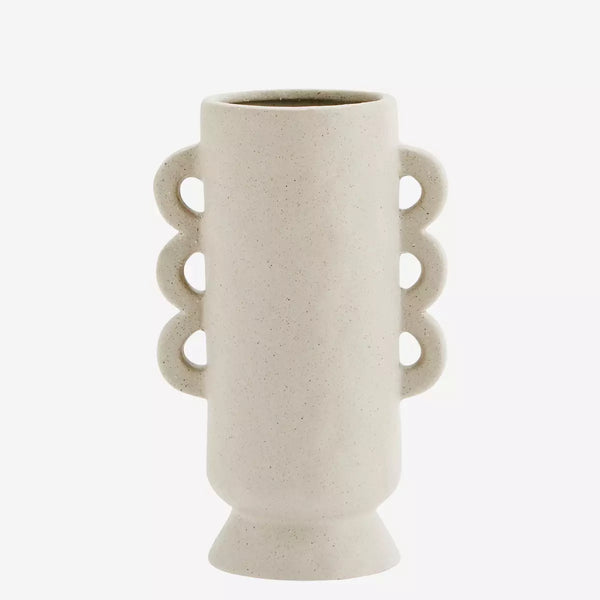 Madam Stoltz - Stoneware Vase - Off White