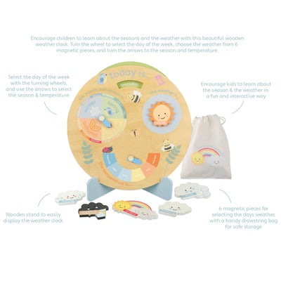 Orange Tree Toys - Spring Garden Weather Clock