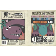 Jo & Nic’s Crinkly Cloth Books - Nursery Times Crinkle Newspaper - Dinosaur Counting