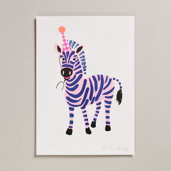 Petra Boase - Risograph Print - Zebra