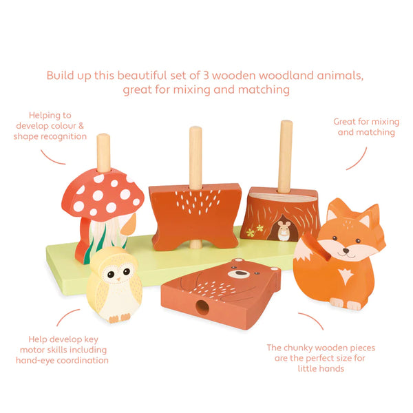 Orange Tree Toys - Woodland Stacking Game