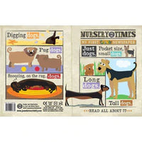 Jo & Nic’s Crinkly Cloth Books - Nursery Times Crinkle Newspaper- Just Dogs