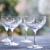 Champagne Saucers with Stars Design - Set of 6