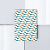 Limited Edition - A6 Pocket Layflat Notebook Plain Pages - Enid print Turquoise/Red