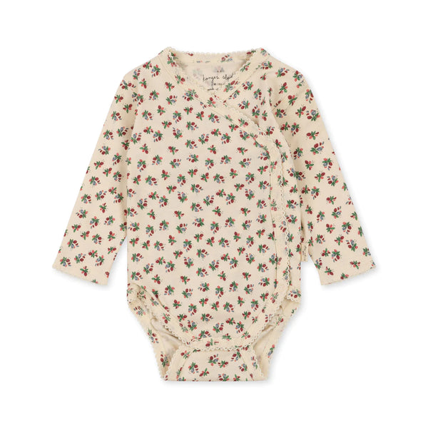 Konges Sløjd - Newborn Long Sleeved Body - Fleur Tricolore