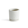 Plant Pot With Saucer - White - M