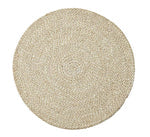 British Colour  Standard - 27Cm D Jute Placemat In Pearl White/Natural, set of 4