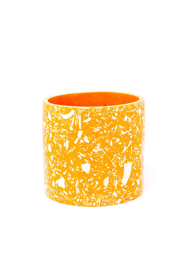 Salt Studios - Orange & White Terrazzo Plant Pot
