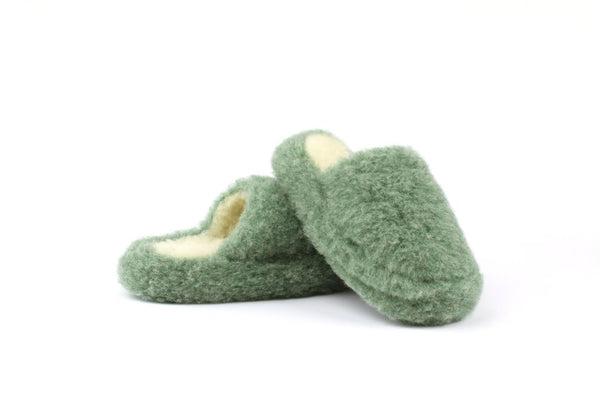 YOKO - Green Wool Mules