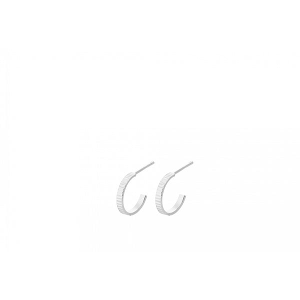 Sea Reflection Mini Hoops - Silver