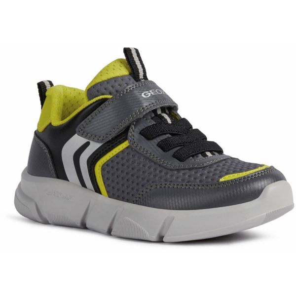 GEOX - J ARIL B. A - PRINT. DBK+LYCRA [DK GREY/LIME]