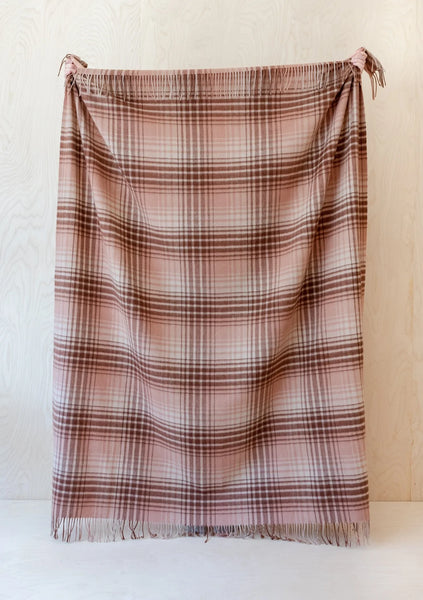 TBCo - Lambswool Blanket in Blush Gradient Check