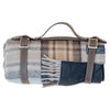 TBCo - Recycled Picnic Blanket - Mackellar Tartan (with Taupe Leather Picnic Strap)