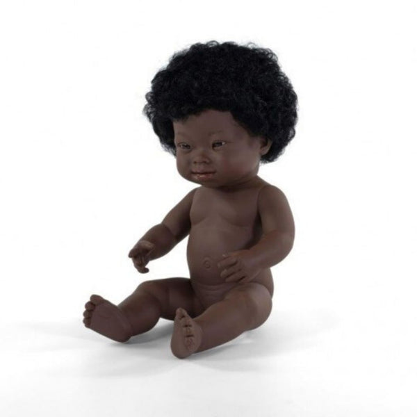 Miniland - Down Syndrome - African Girl - 38 cm