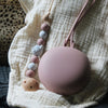 Nibbling - Silicone Soother Case: Blush Pink