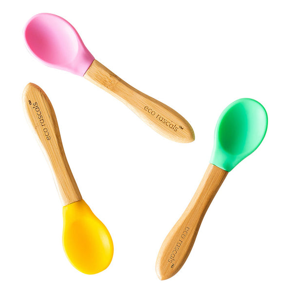 Eco-Rascals - Spoon Set - Pink/Green/Yellow