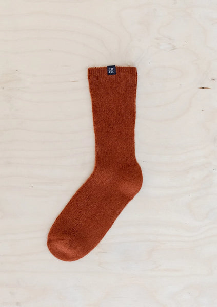 TBCo - Cashmere & Merino Socks in Rust