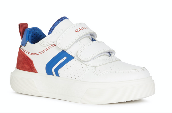 GEOX - J NETTUNO B. C - TUM.SYN+NAPPA [WHITE/ROYAL]
