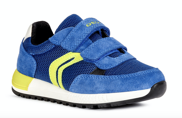 GEOX - J ALBEN B. A - MESH+SUEDE [ROYAL/LIME]