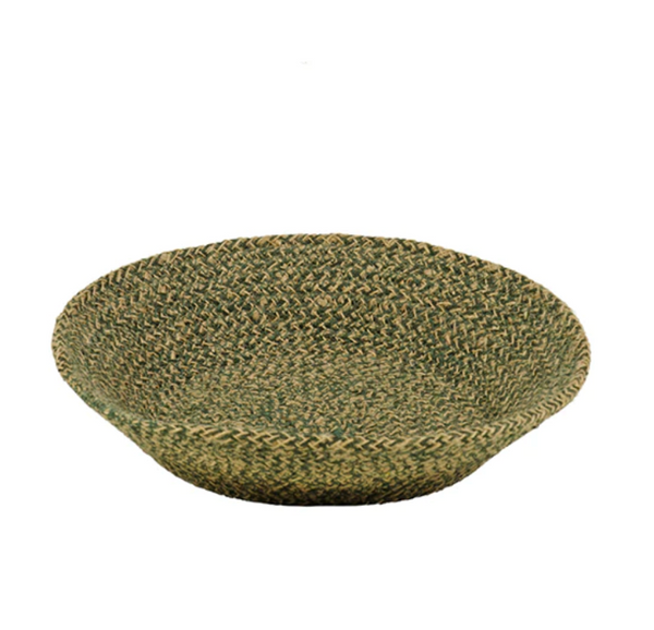 BRITISH COLOUR STANDARD - Jute Small Serving Basket in Olive/Natural, 24 cm