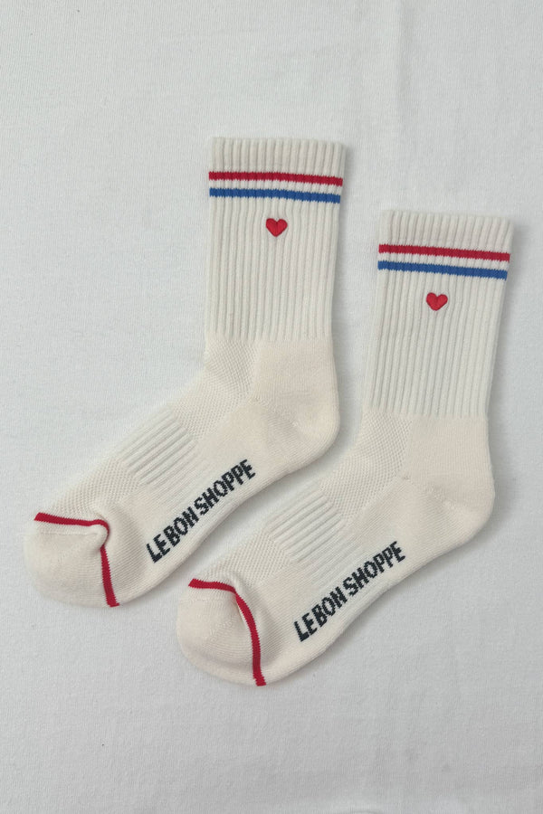 Embroidered Boyfriend socks - Milk & Heart