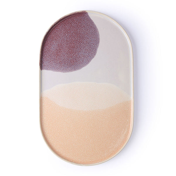 Gallery Ceramics  Oval dinner Plate Pink/lilac