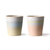 HKliving - 70s ceramics: mugs - Horizon set of 2