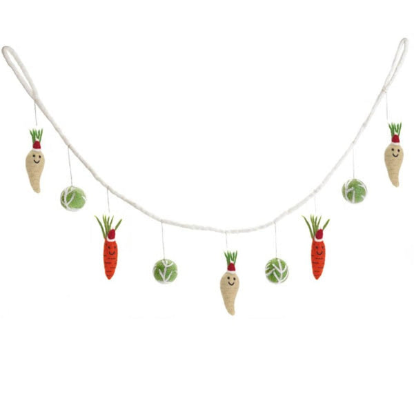 Carrot, Parsnip & Sprout Christmas Garland