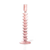 Glass Taper Candle Holder - Rose Quartz