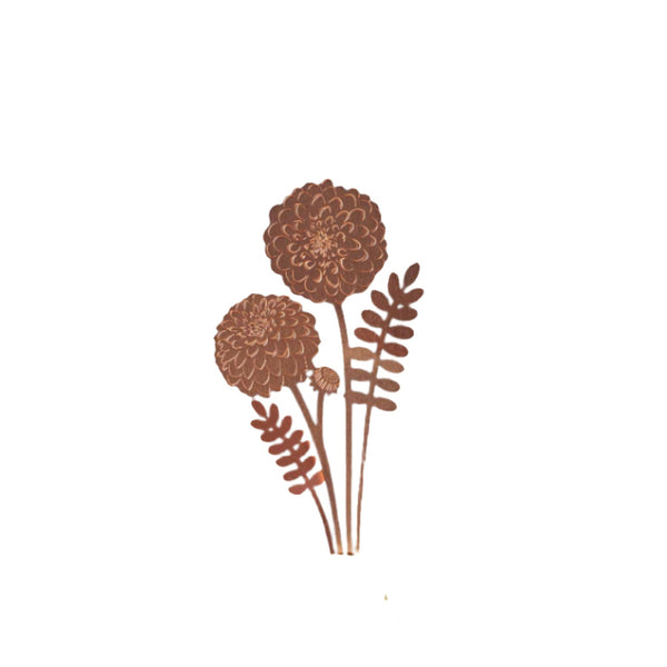 Dahlia Tiny Bouquet - Rose Gold