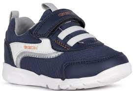 GEOX - B RUNNER B. B - MESH+GEOBUCK [NAVY/ORANGE]