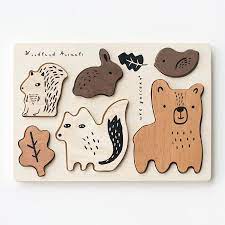 Wooden Tray Puzzle - Woodland Animal