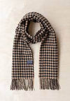 TBCo - Lambswool Oversized Scarf in Camel Houndstooth
