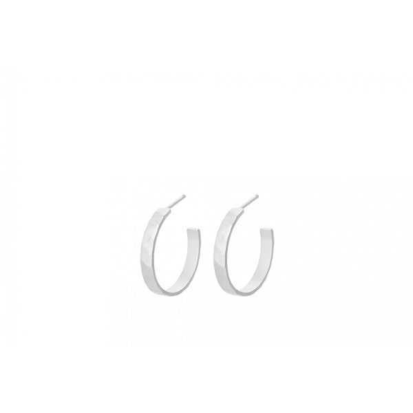 Pine Hoops Silver - Size 20mm