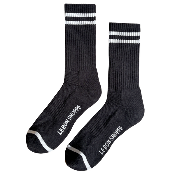 Extended Boyfriend Socks - Noir