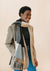 TBCo - Lambswool Oversized Scarf in Monochrome Edge Check