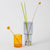 Block Design - Stacking Glass Vase - Grey / Orange
