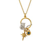 Alex Monroe - Stowaway Mouse Charm Necklace with Guiding Star & London Blue Topaz