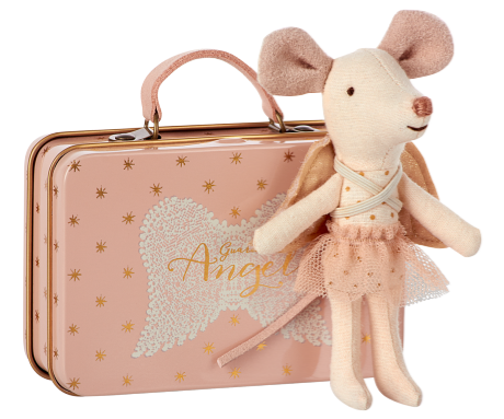 Guardian Angel Mouse in Suitcase