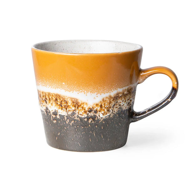 70s Ceramics: cappuccino Mug: fire